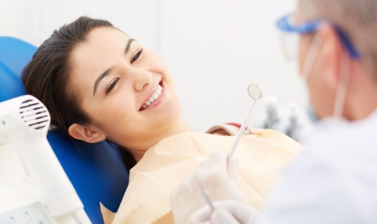 Dentist explaining treatment plan to a patient