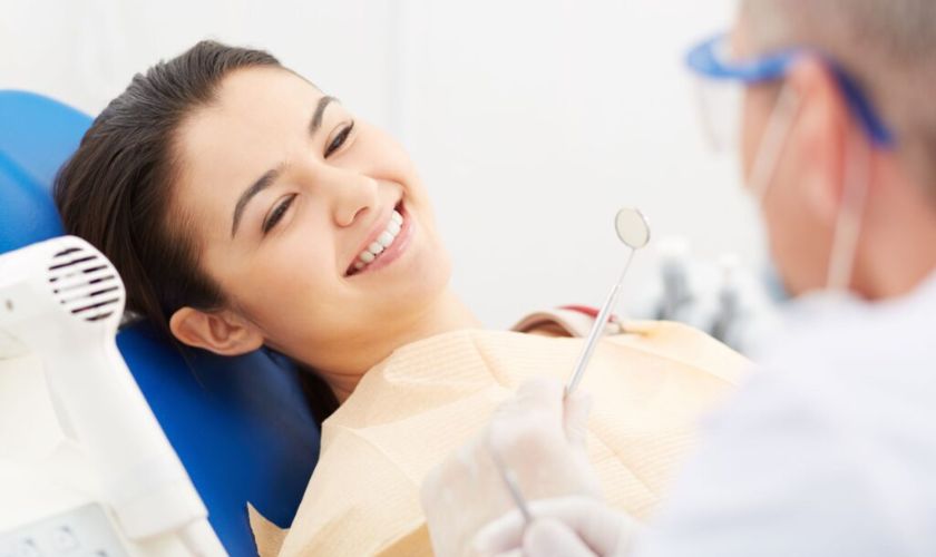 Dentist explaining treatment plan to a patient